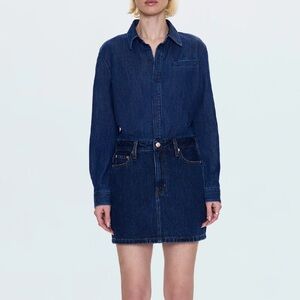 pistola Dark Blue Denim Shirt Dress